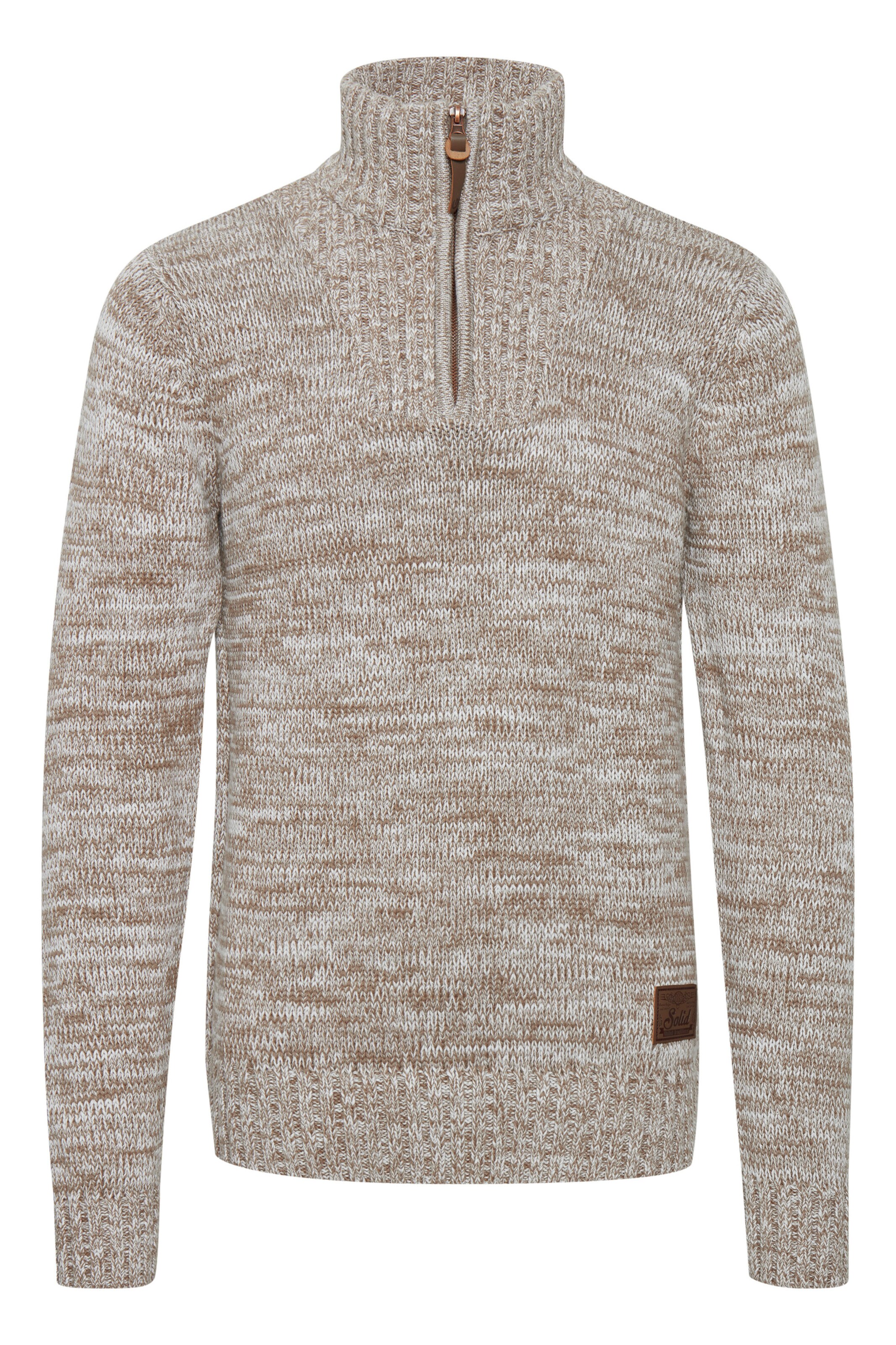 !Solid Pullover 'Philostrate' in Beige: Vorderseite