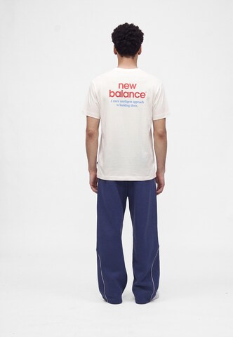 T-Shirt new balance en beige : devant