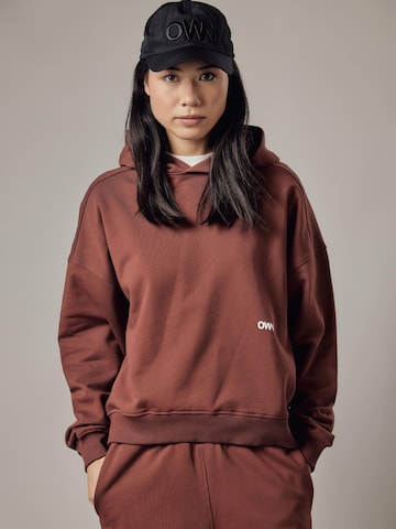 Felpa 'Cappuccio' di OWN Off With Nature in marrone: frontale