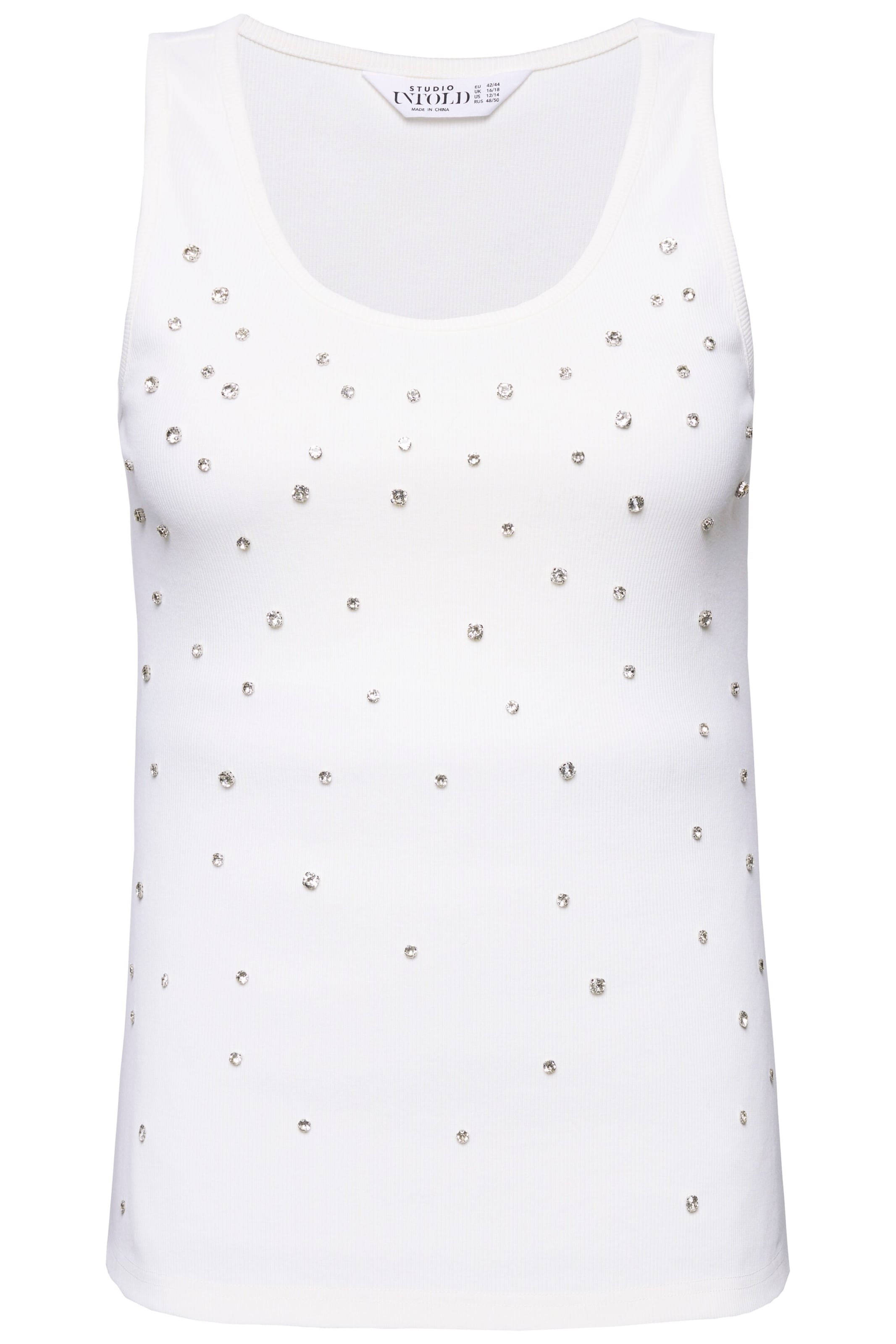 Studio Untold Top in Wit: voorkant