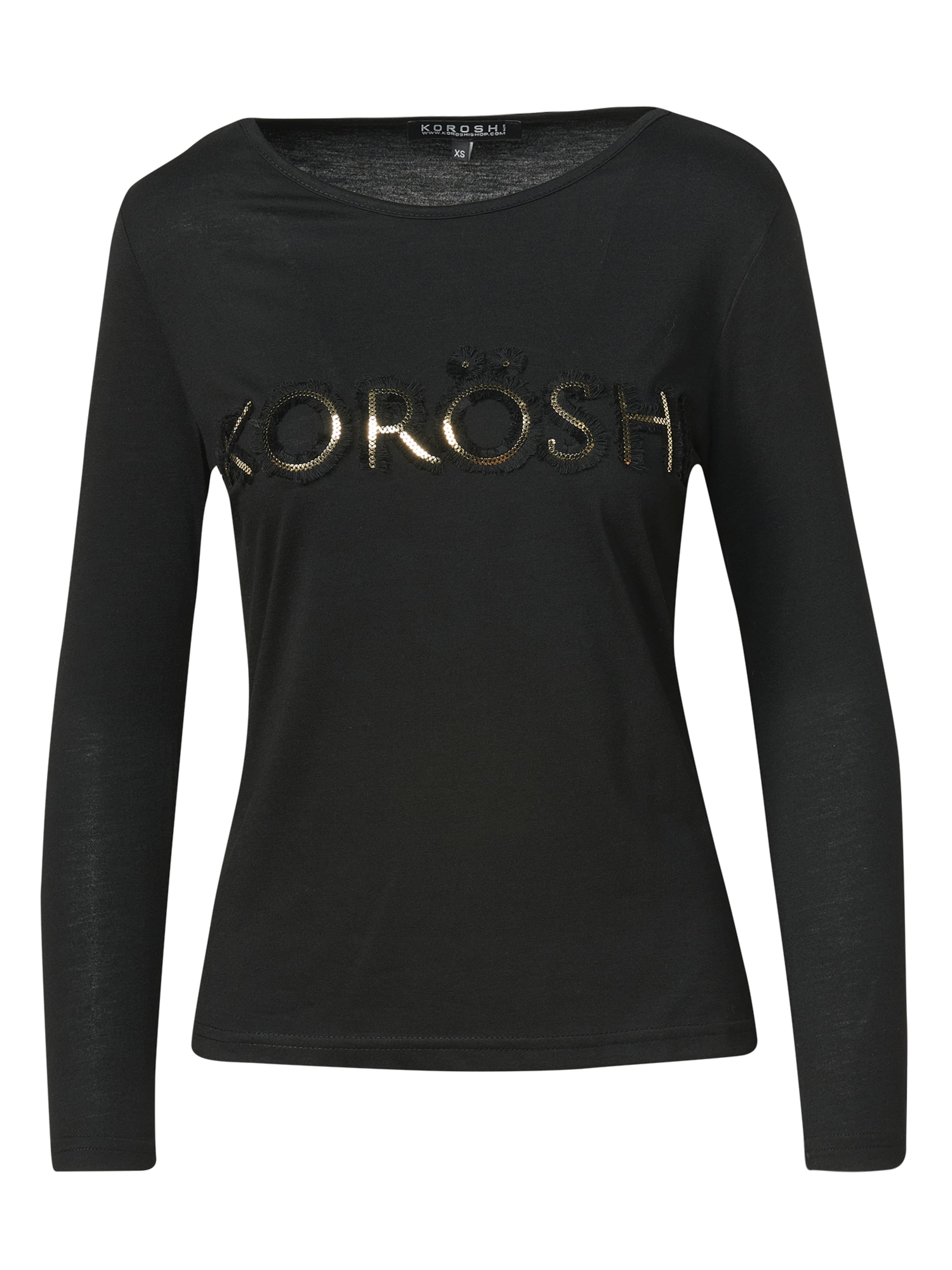 melns KOROSHI T-Krekls: no priekšpuses
