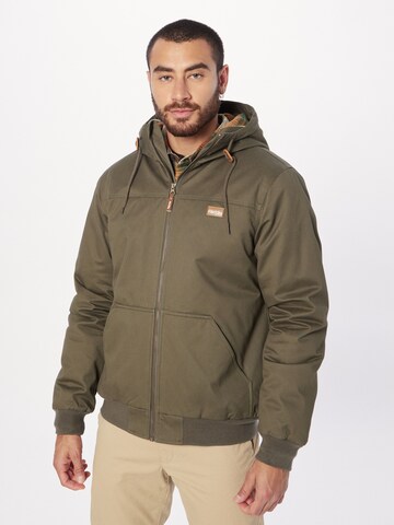 Iriedaily Between-Season Jacket 'Wonderer' in Green: front