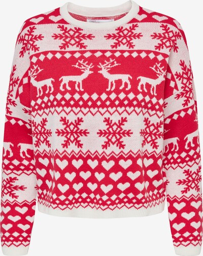 ONLY Sweter 'XMAS' w kolorze czerwony / białym, Podgląd produktu