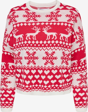 ONLY Pullover 'XMAS' i rød: forside