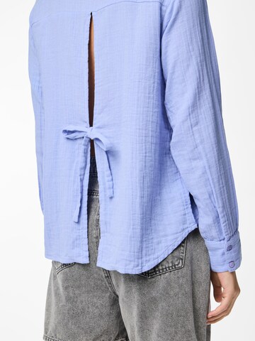 PIECES Bluse 'KAPPEL' in Blau