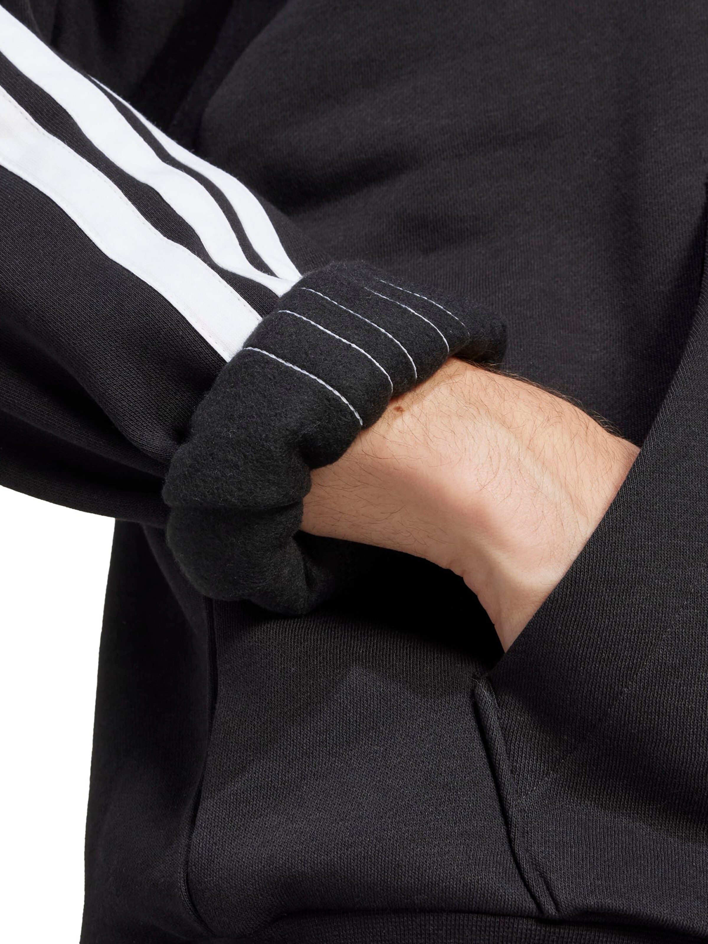 juoda ADIDAS SPORTSWEAR Sportinio tipo megztinis 'Essentials'