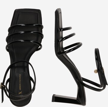 ARMANI EXCHANGE Strap Sandals in Black