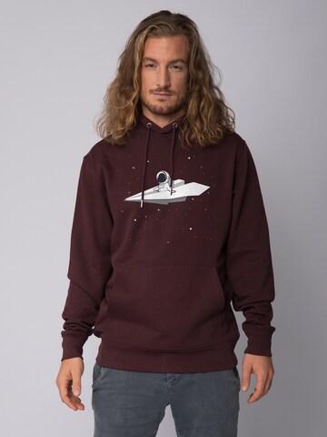 Sweat-shirt ' Fly me to the moon ' Watapparel en rouge : devant