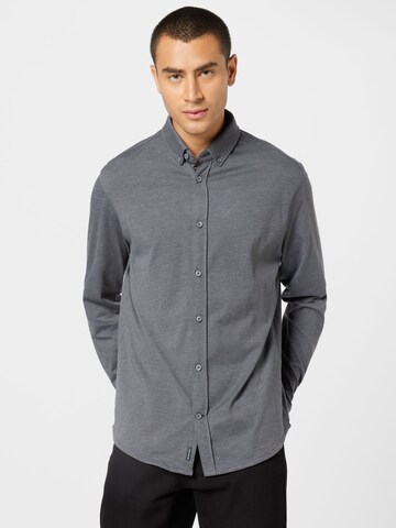 Coupe regular Chemise TOM TAILOR en gris : devant