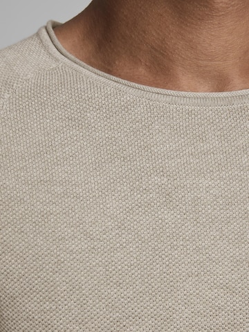 JACK & JONES Regular Fit Pullover 'Hill' in Beige