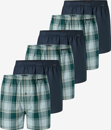 SCHIESSER Boxershorts 'Web' in Blauw: voorkant