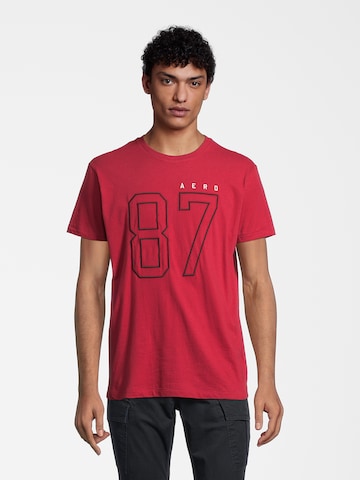 T-Shirt AÉROPOSTALE en rouge : devant