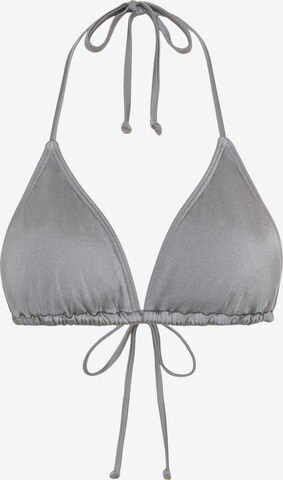 LSCN by LASCANA Trójkąt Góra bikini 'Nele' w kolorze srebrny: przód