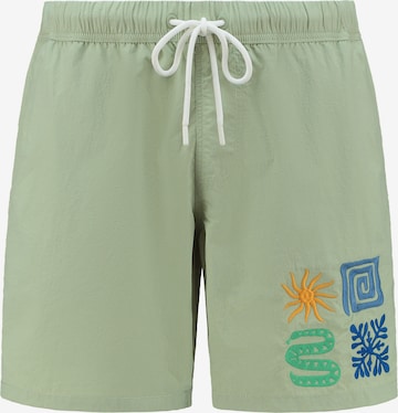 Shorts de bain Shiwi en vert : devant