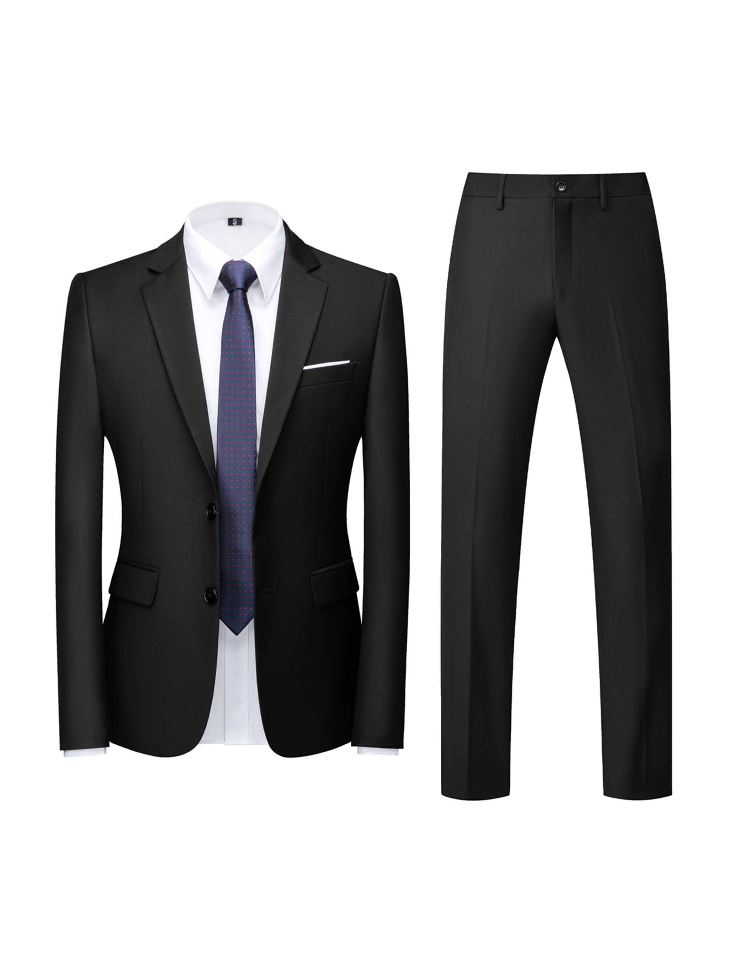 YOUTHUP Slim fit Suit 'Versio' in Black: front
