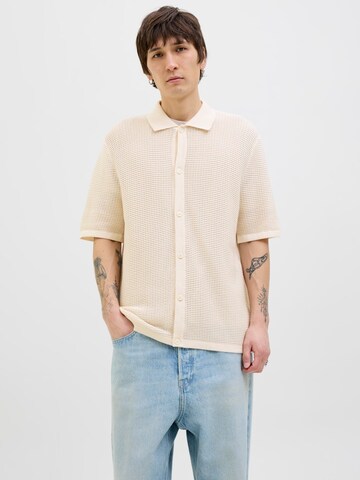 JACK & JONES Вязаная кофта 'JORAlmeria' в Бежевый: спереди
