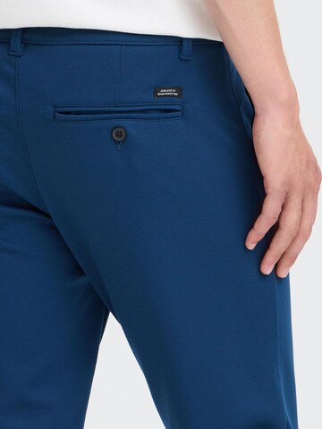 BLEND Slimfit Chino kalhoty 'Langford' – modrá