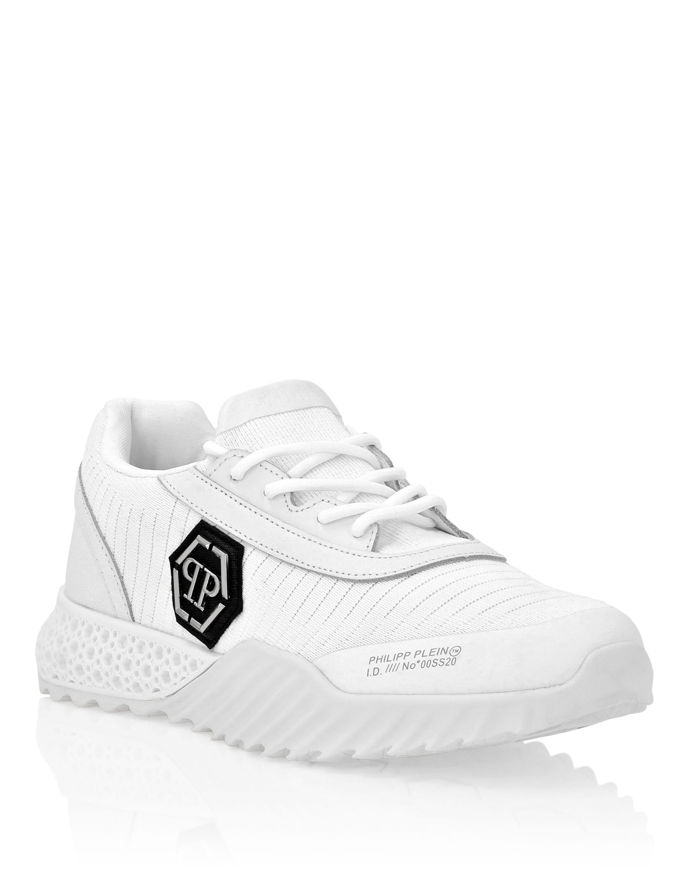 Philipp Plein - Zapatillas deportivas bajas 'Hexagon' en blanco: frente