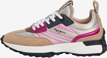 Pepe Jeans Sneakers 'Lucky Shiny' in Brown: front