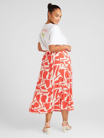 ONLY Carmakoma Skirt 'CARNOVA' in Red