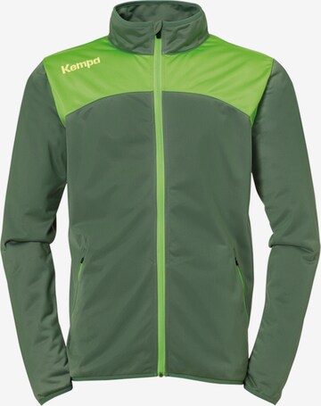 KEMPA Athletic Zip-Up Hoodie in Green: front