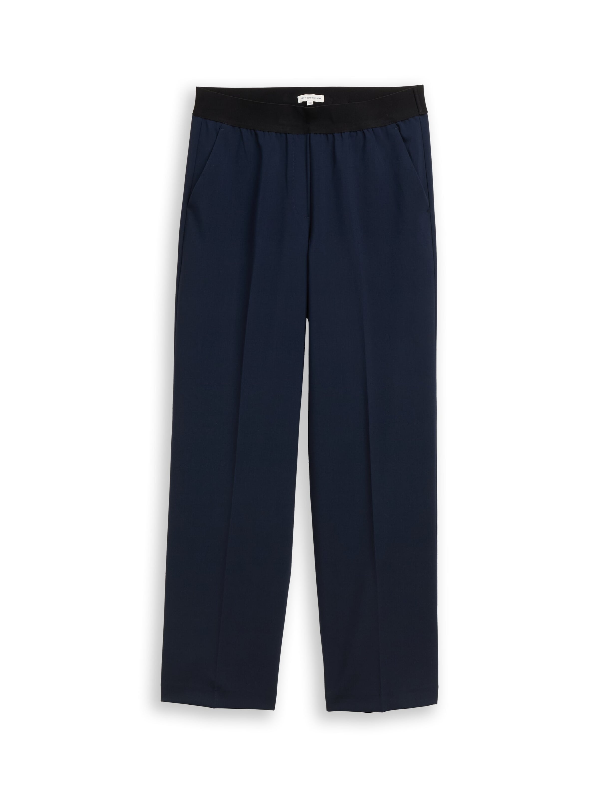 Wide Leg Pantalon à plis TOM TAILOR en bleu : devant