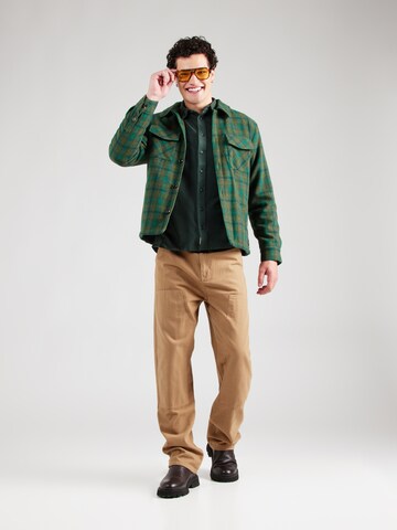 Coupe slim Chemise 'CF Arthur' Casual Friday en vert