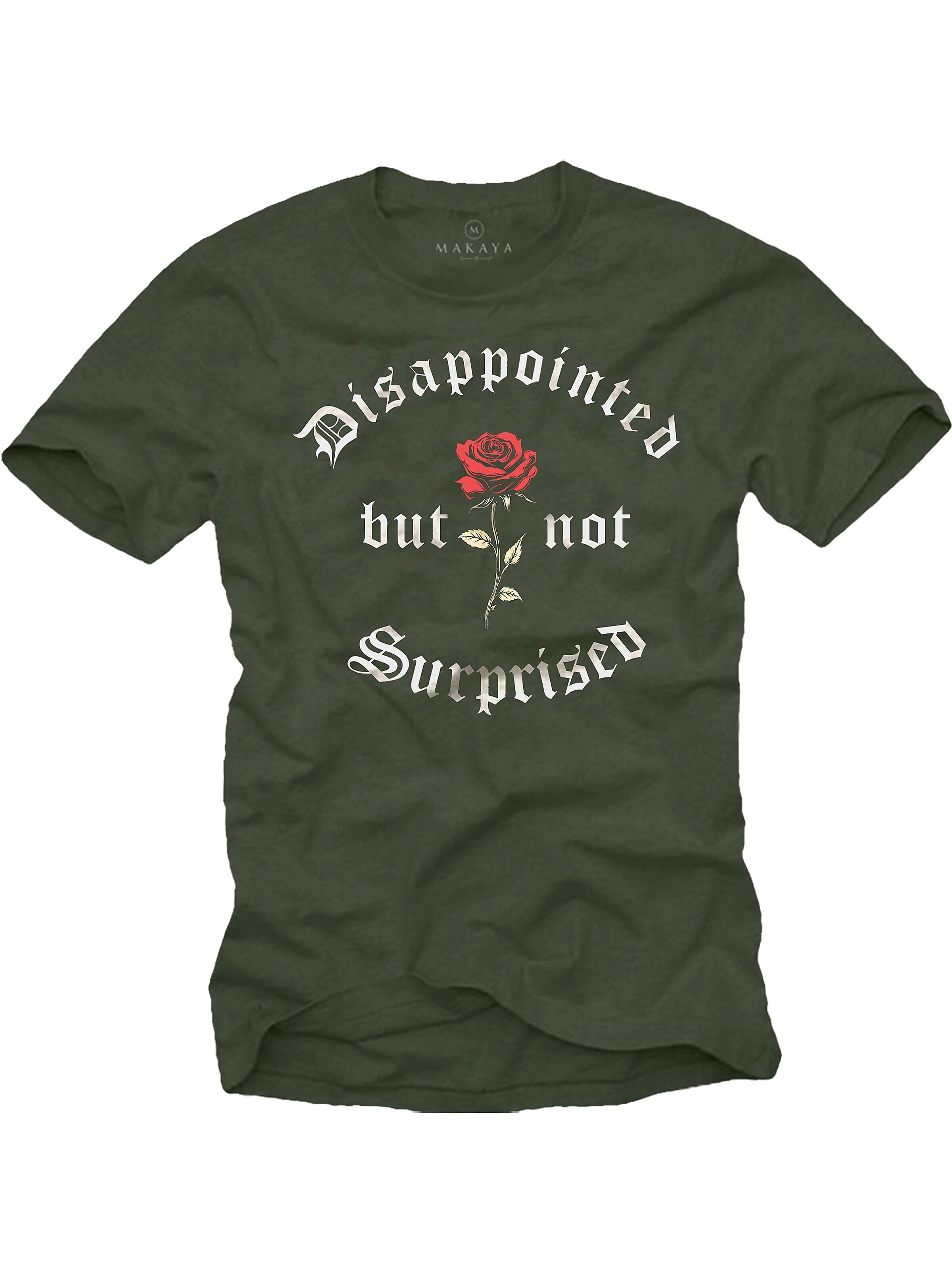 MAKAYA Shirt 'Disappointed' in Green: front
