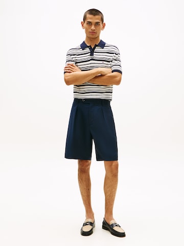 TOMMY HILFIGER Loosefit Bandplooibroek 'Smart Casual Pure' in Blauw