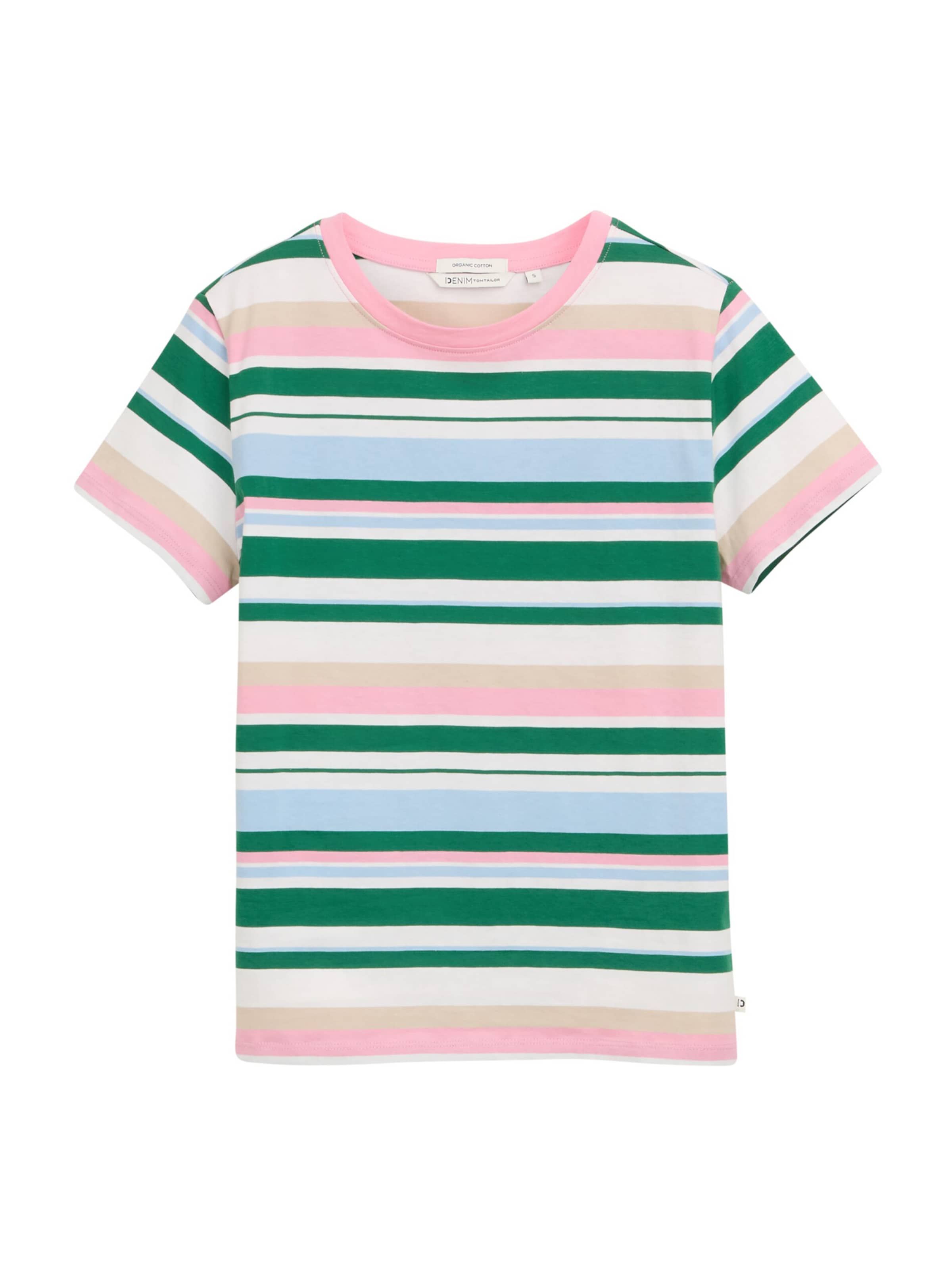 TOM TAILOR DENIM Тениска в пъстро: отпред