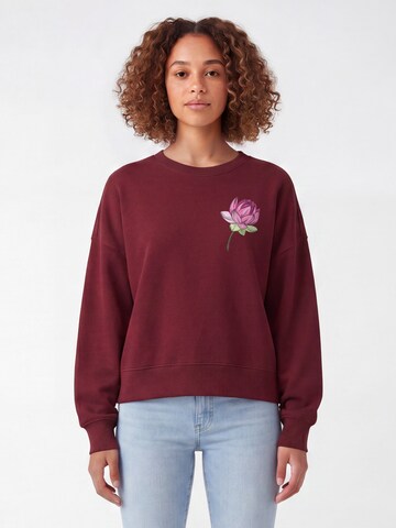 Watapparel Sweatshirt 'Blume' in Rot: Vorderseite