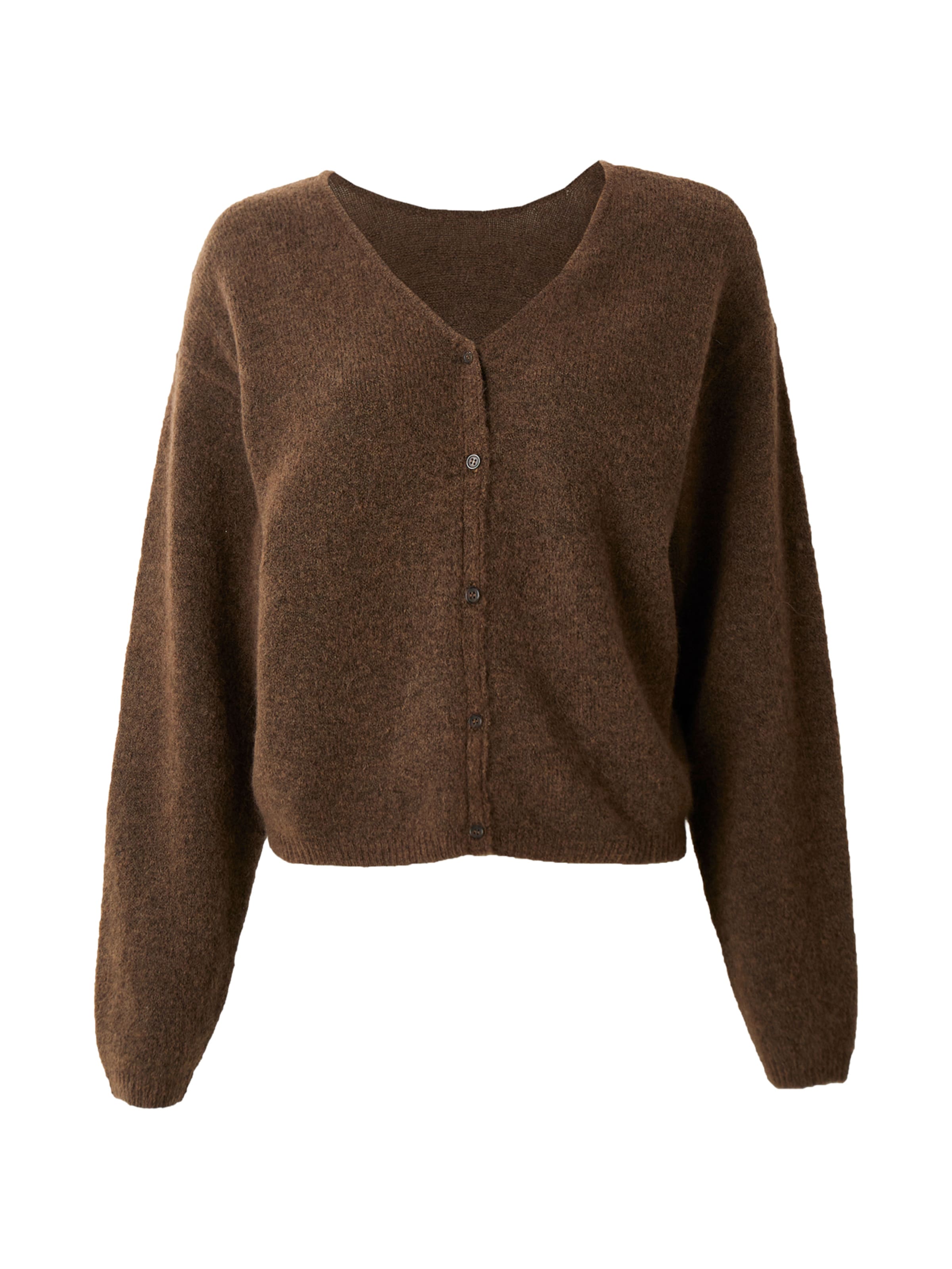 MSCH COPENHAGEN Strickjacke 'Milania Hope' in Braun: Vorderseite