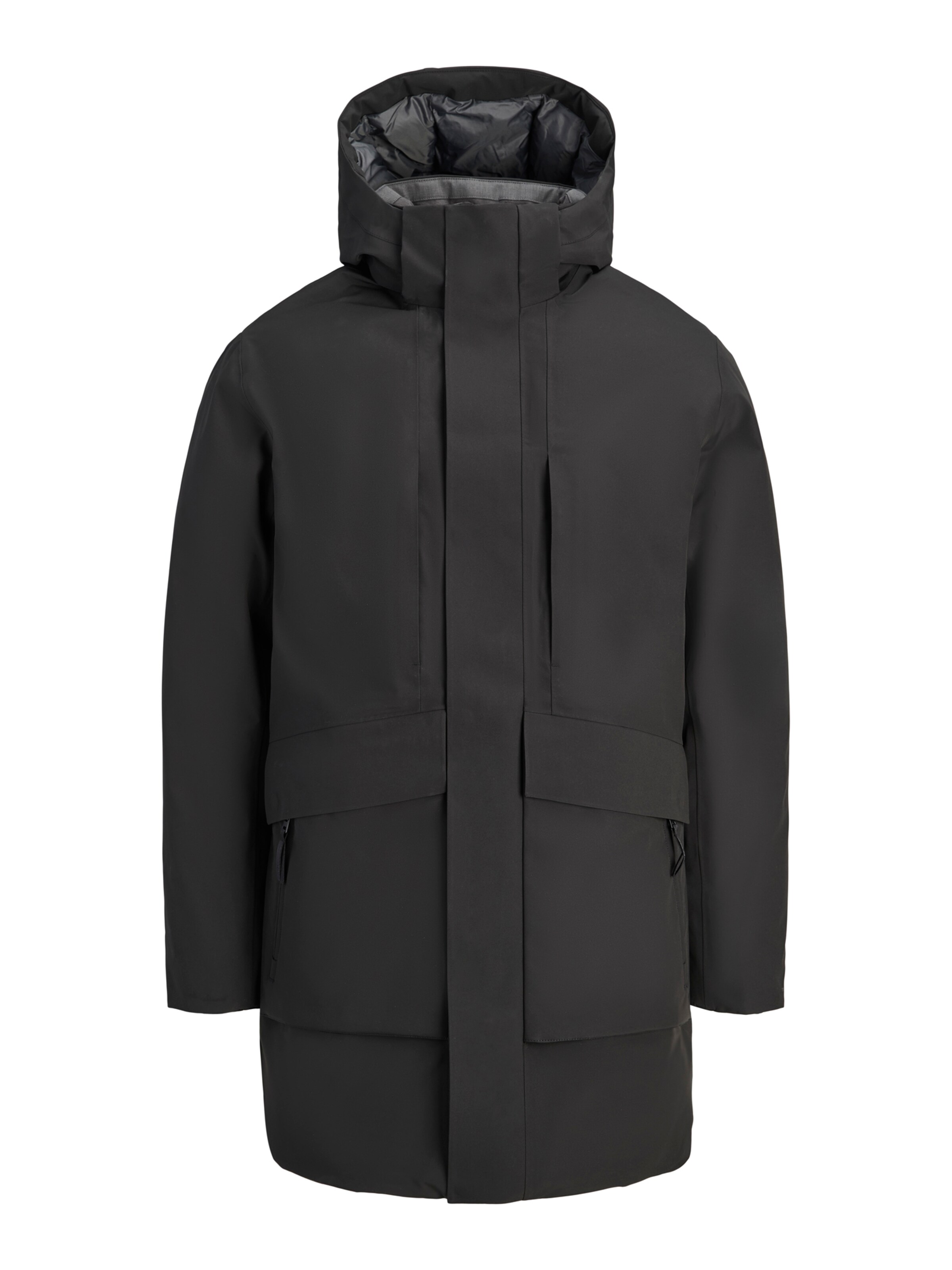 Jack & Jones PremiumZimski kaput 'JPRBLAMOON' - crna boja: prednji dio