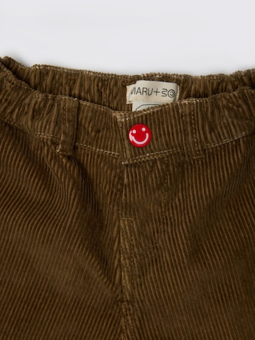 Maru + Bo Wide Leg Bukser 'CORDUROY BALLOON PANTS' i brun