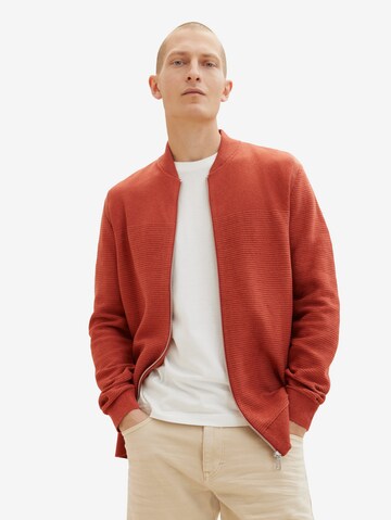 TOM TAILOR Knit Cardigan in Red