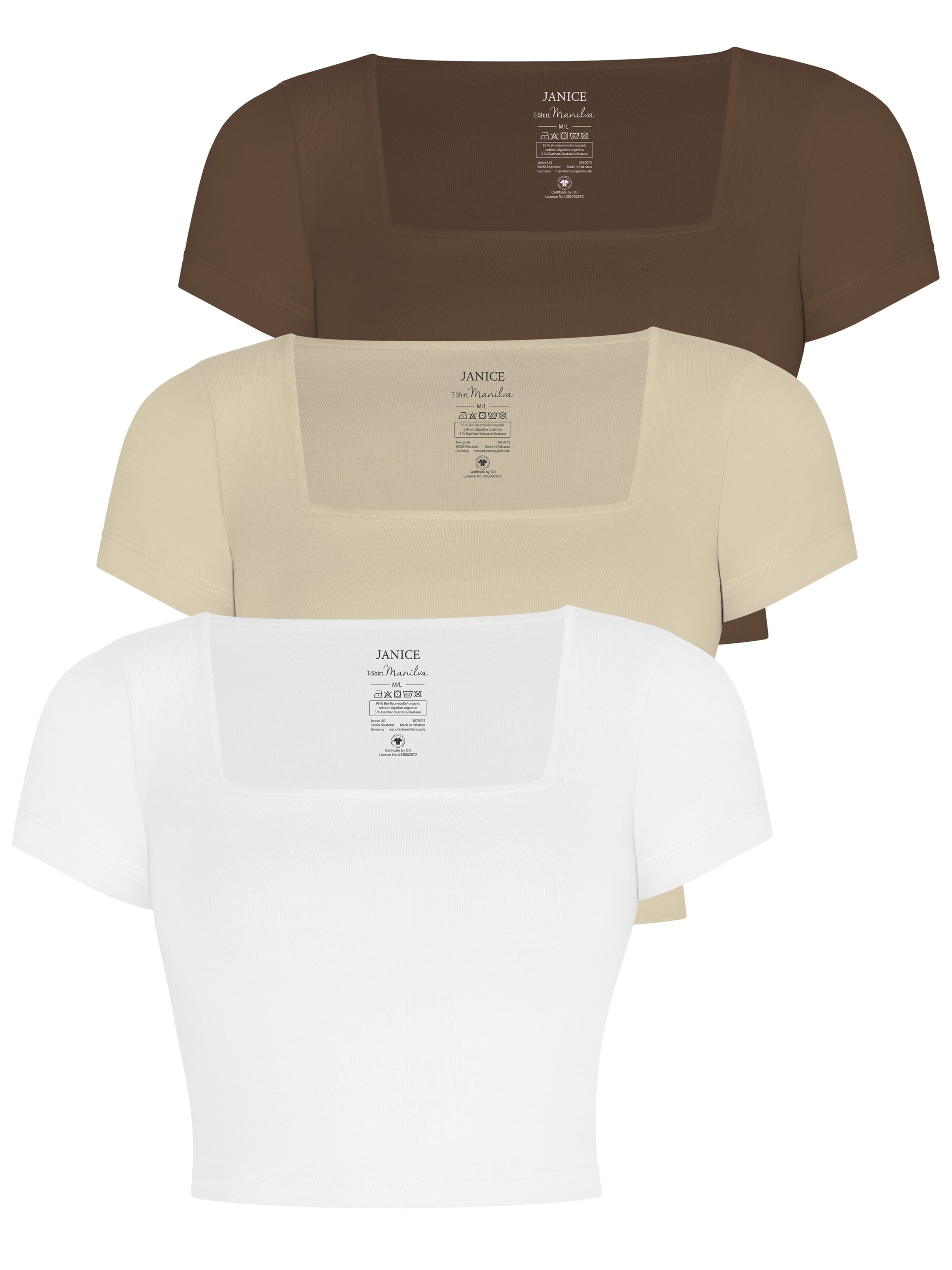 Janice Shirt in Beige: voorkant