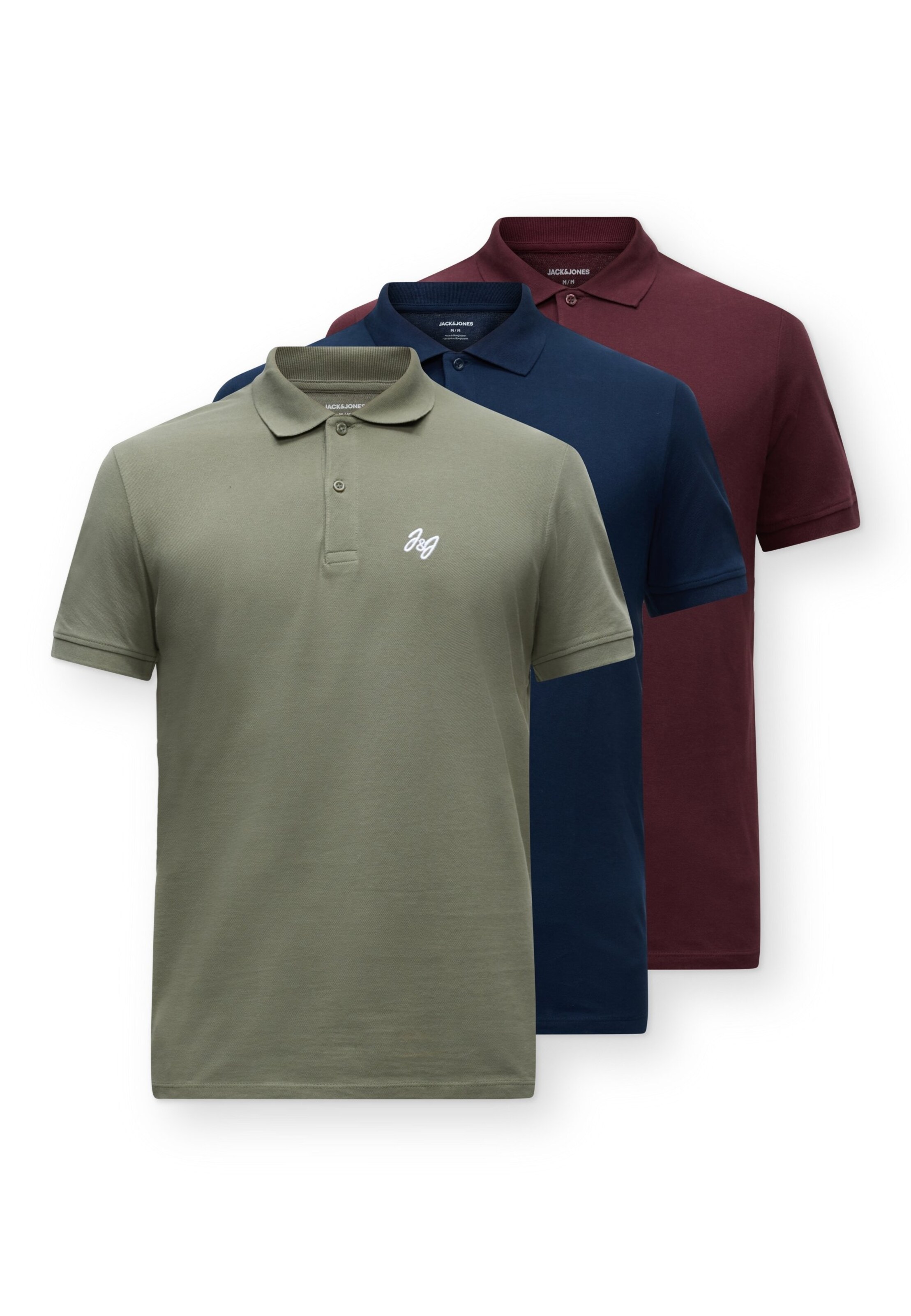 Maglietta 'JWHJOSEPH' in S JACK & JONES di colore navy / verde pastello / rosso vino, Visualizzazione prodotti