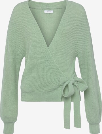 LASCANA Knit cardigan in Green: front