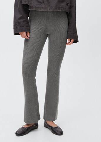 MANGO TEEN Flared Pants 'Sweatp' in Grey: front