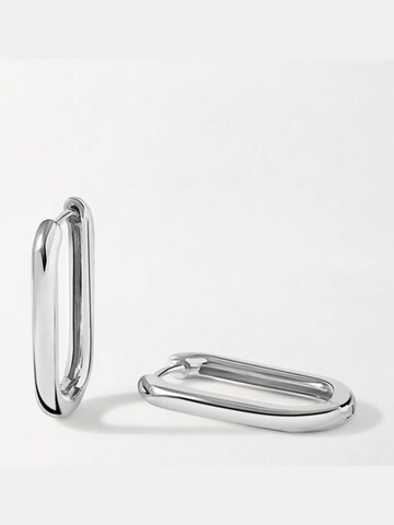 ANNIS WIESBADEN EST. 2021 Earrings 'Creolen-Set Ovale Creolen "Luna" – gold oder silber, minimalistisch & clean' in Silver