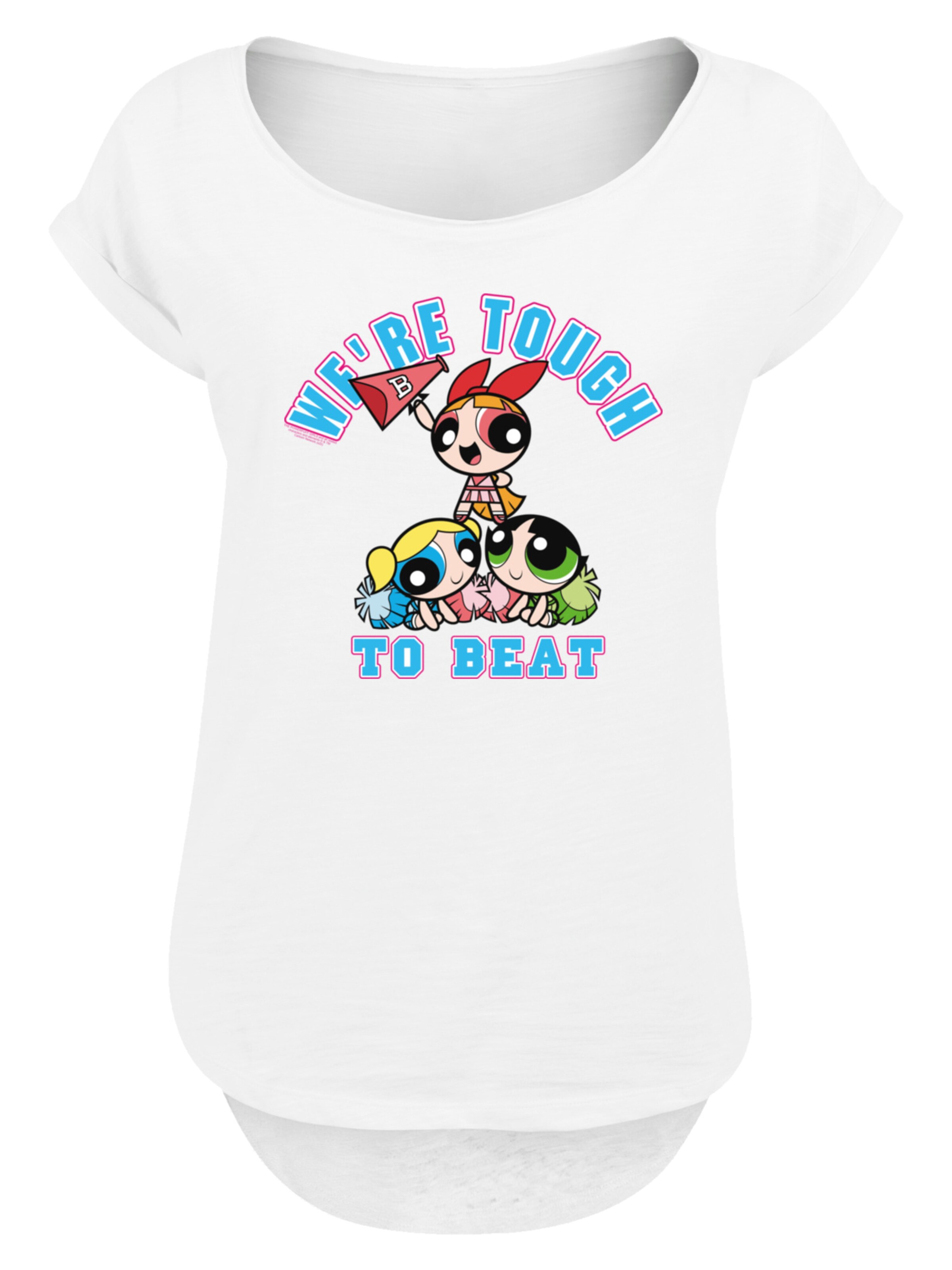 F4NT4STIC Shirt 'Powerpuff Girls Tough To Beat' in Wit: voorkant