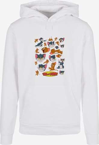 Sweat-shirt 'Tom and Jerry - Many Faces' ABSOLUTE CULT en blanc : devant