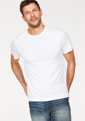 T-Shirt TOM TAILOR en blanc : devant