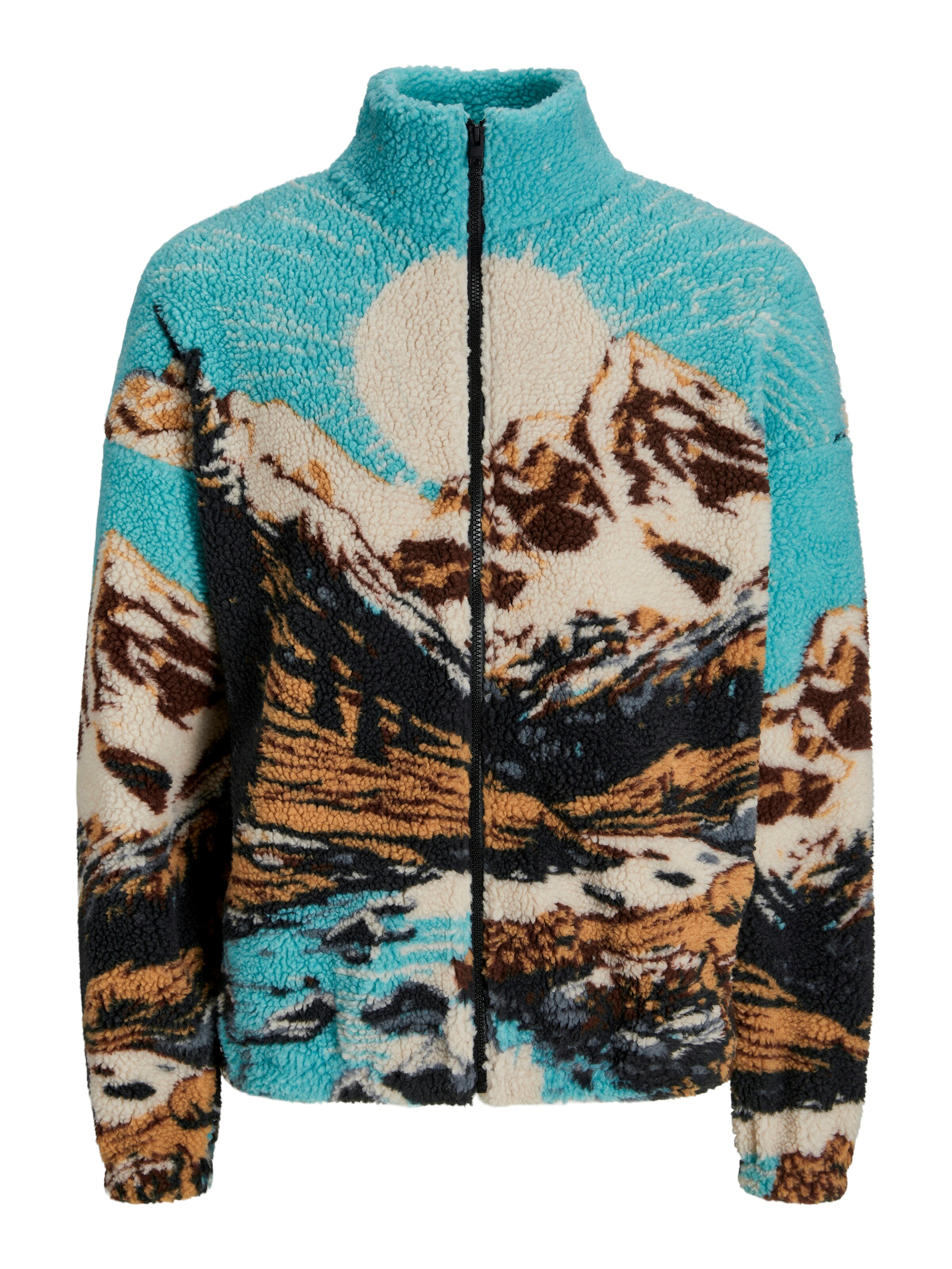JACK & JONES Sweat jacket 'JORLandscape' in White: front