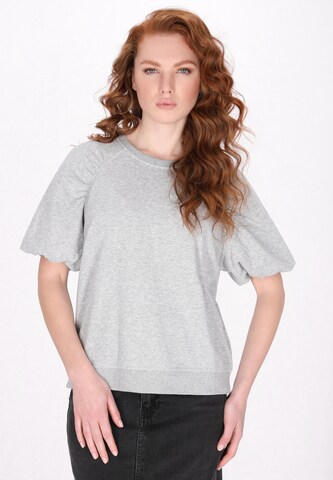 DreiMaster Vintage - Sweatshirt 'Fashion Look' em cinzento: frente