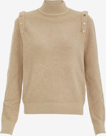 Pull-over paino en beige : devant