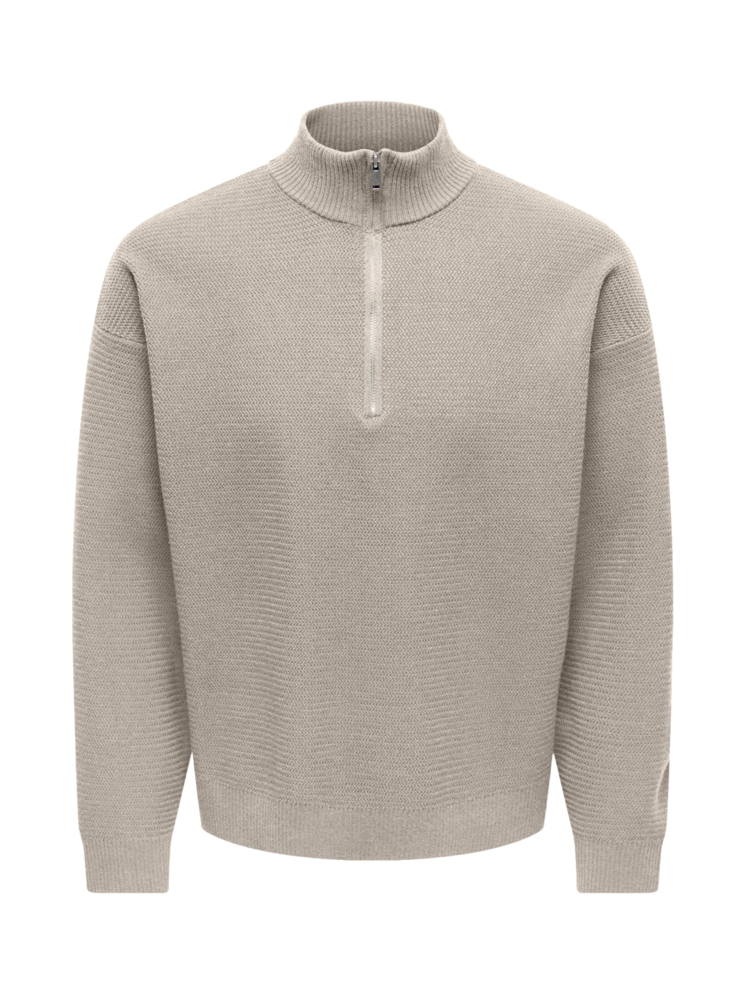 Pullover 'Carter' in XXXL Only & Sons di colore grigio chiaro, Visualizzazione prodotti