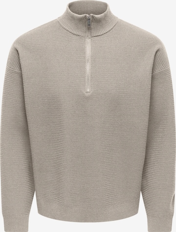 Pullover 'Carter' di Only & Sons in grigio: frontale