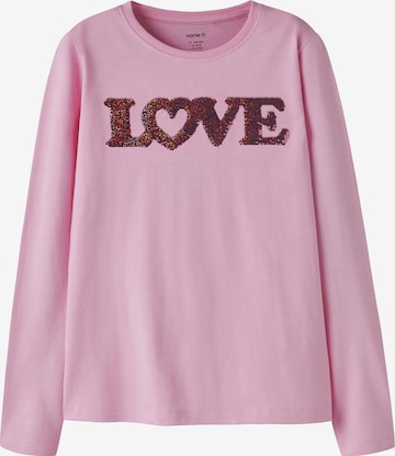 NAME IT T-shirt 'NKFNTRINE' i rosa: framsida