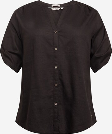 Camicia da donna di Tom Tailor Women + in nero: frontale